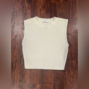 Babaton cream Ribbed Tank Top